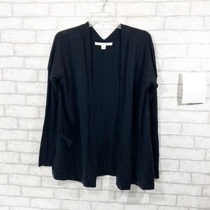 Diane von furstenburg perforated wool/silk blend knit open cardigan size small